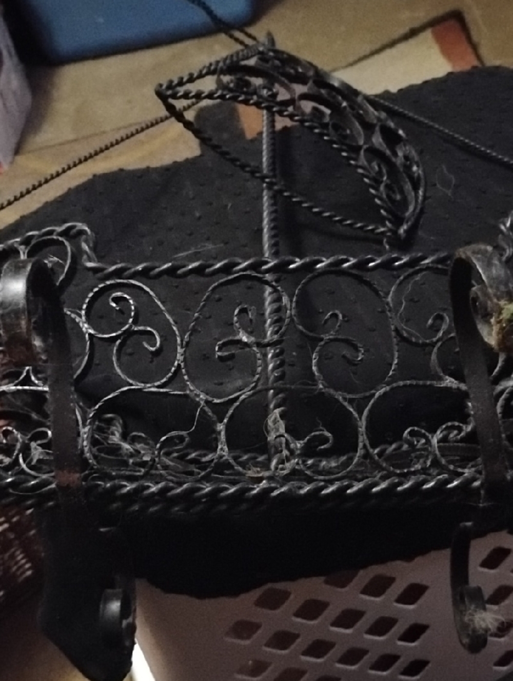 Decorative Black Wrought Ship